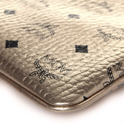 MCM Metallic Visetos Medium Crossbody Pouch Berline Gold 7 of 13
