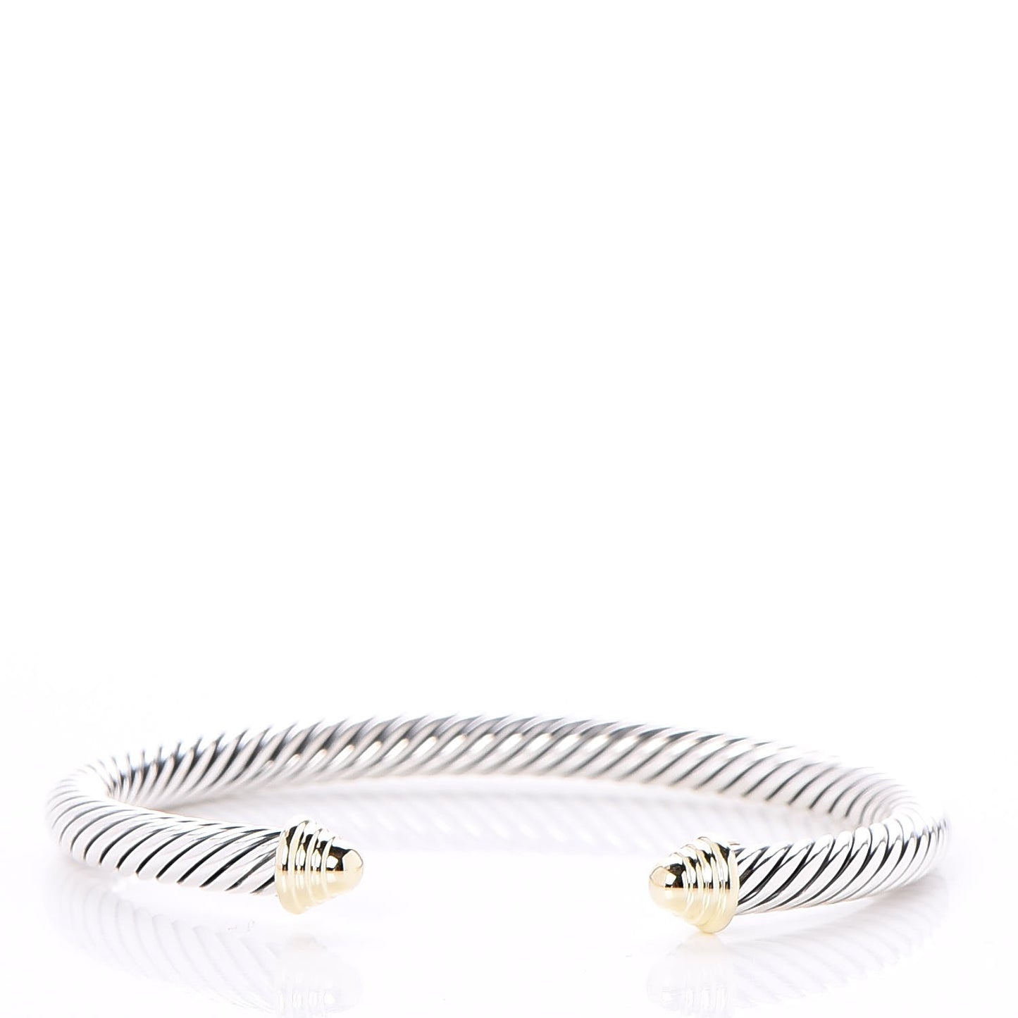 Sterling Silver 14K Yellow Gold 5mm Cable Classics Bracelet