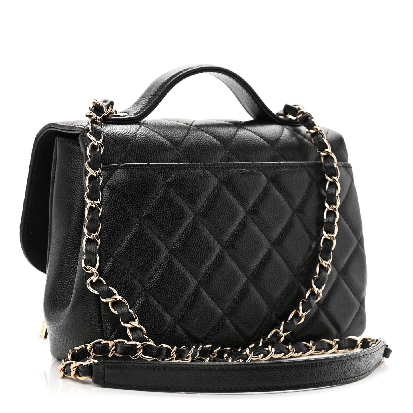 Caviar Quilted Medium Business Affinity Flap Black