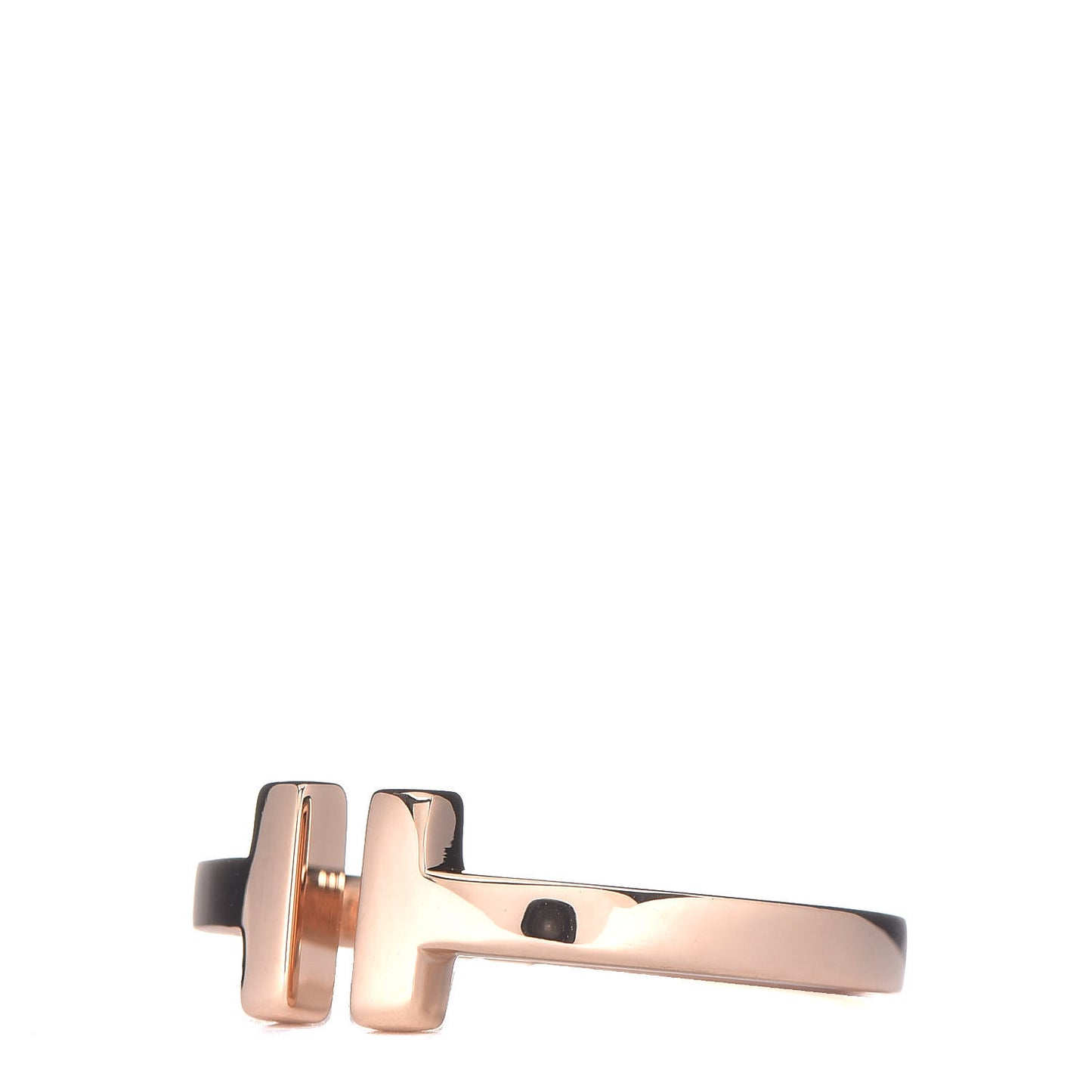 18K Rose Gold T Square Ring 57 8