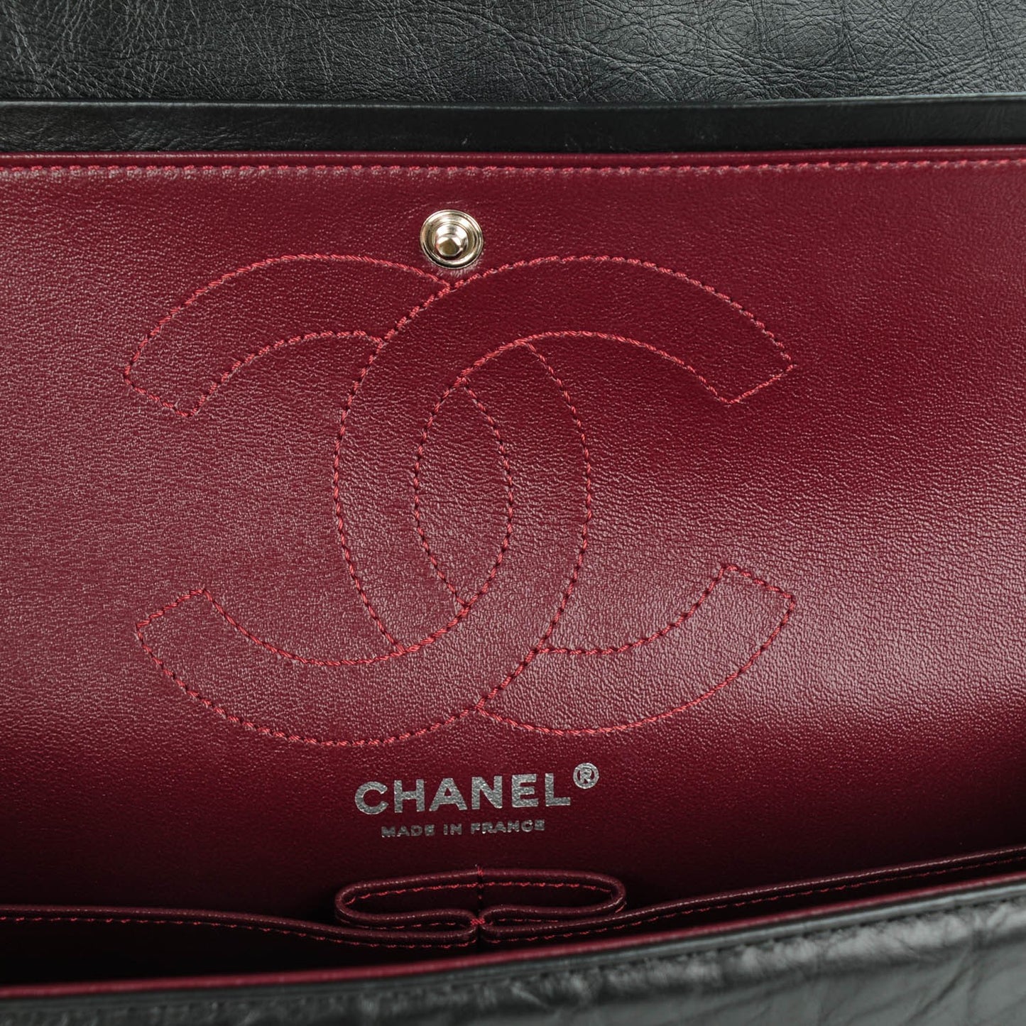 Aged Calfskin Quilted 2.55 Reissue 226 Flap Black
