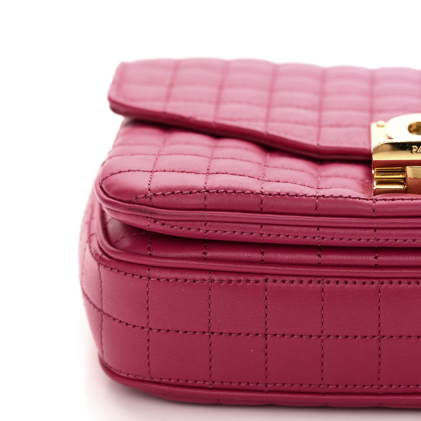 Calfskin Quilted Small C Bag Pink