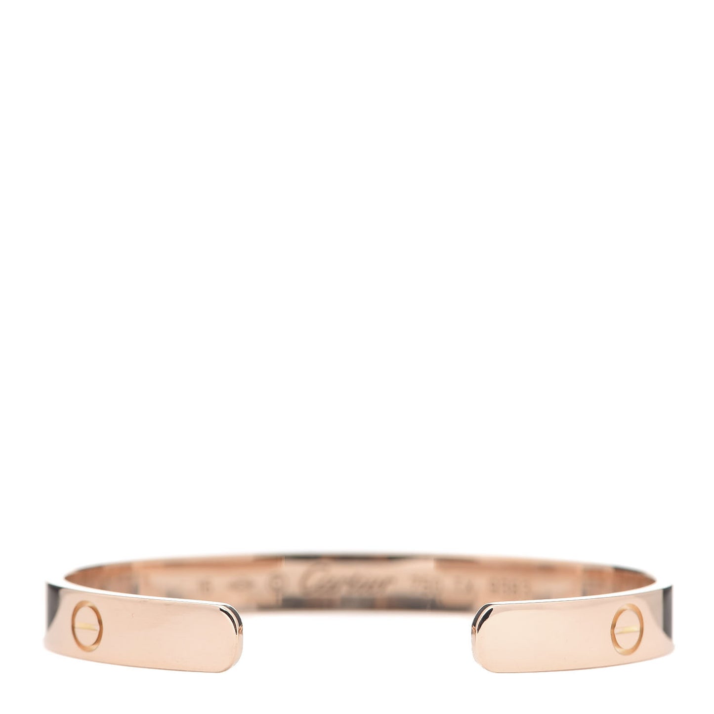 18K Pink Gold LOVE Cuff Bracelet 16
