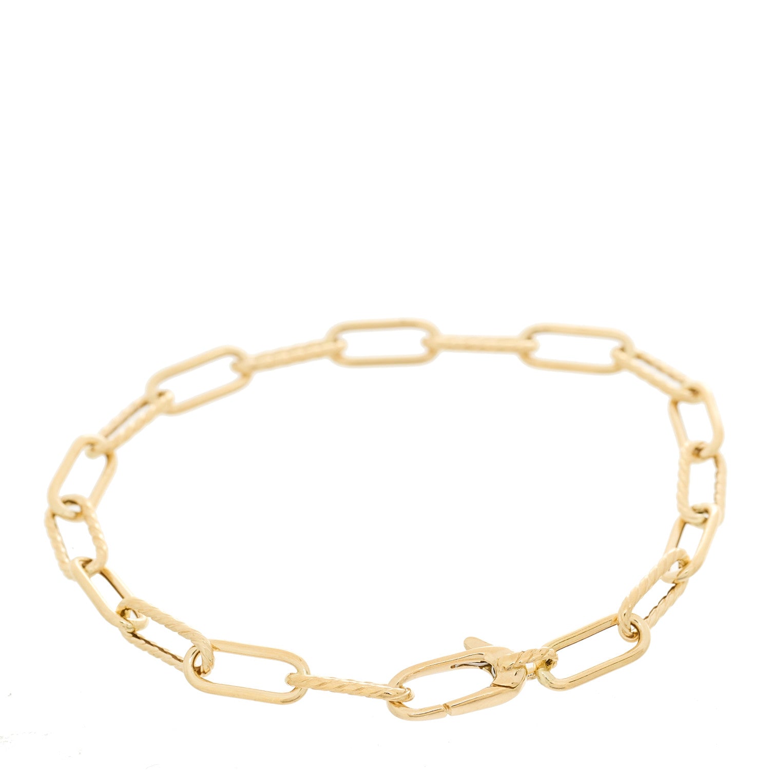David Yurman 18K Yellow Gold Madison 4mm Classic Chain Bracelet 2 of 3