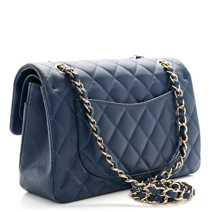 Chanel Caviar Quilted Small Double Flap Navy 3 of 10