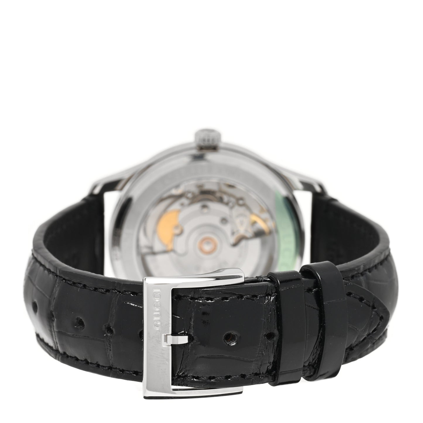 Stainless Steel Alligator 38mm G-Timeless Charm Automatic Watch Black