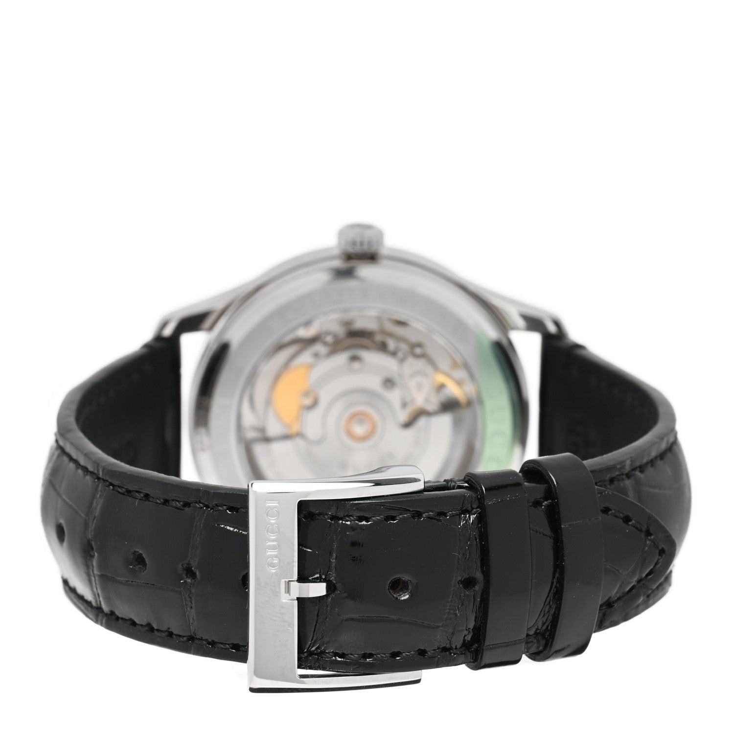Gucci Stainless Steel Alligator 38mm G-Timeless Charm Automatic Watch Black 3 of 5