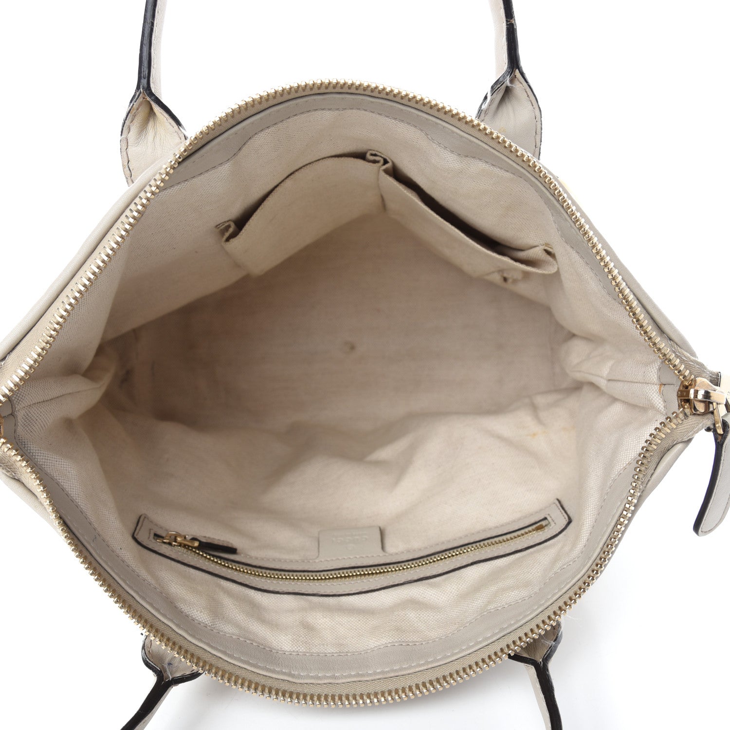 Gucci Guccissima Heart Bit Charm Top Handle Tote Off White 5 of 19