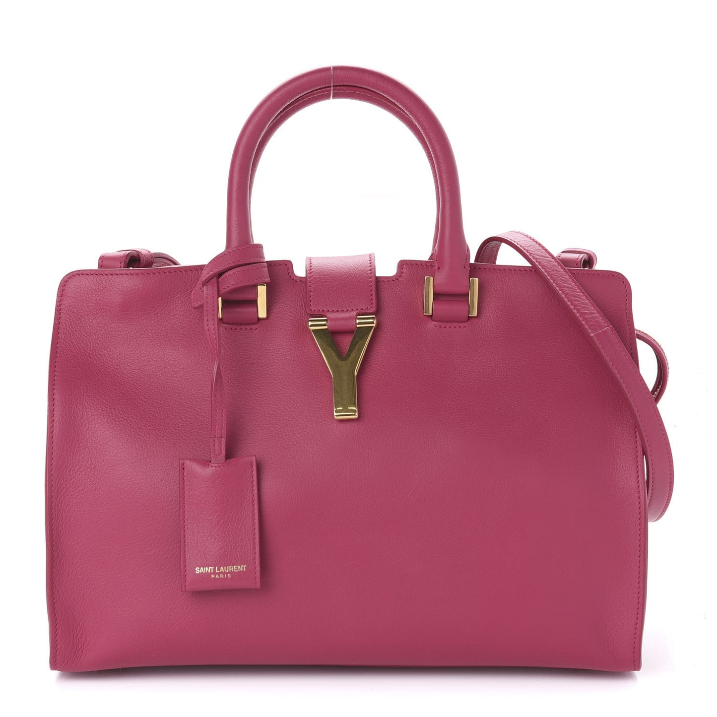 Calfskin Small Classic Y Cabas Fuchsia