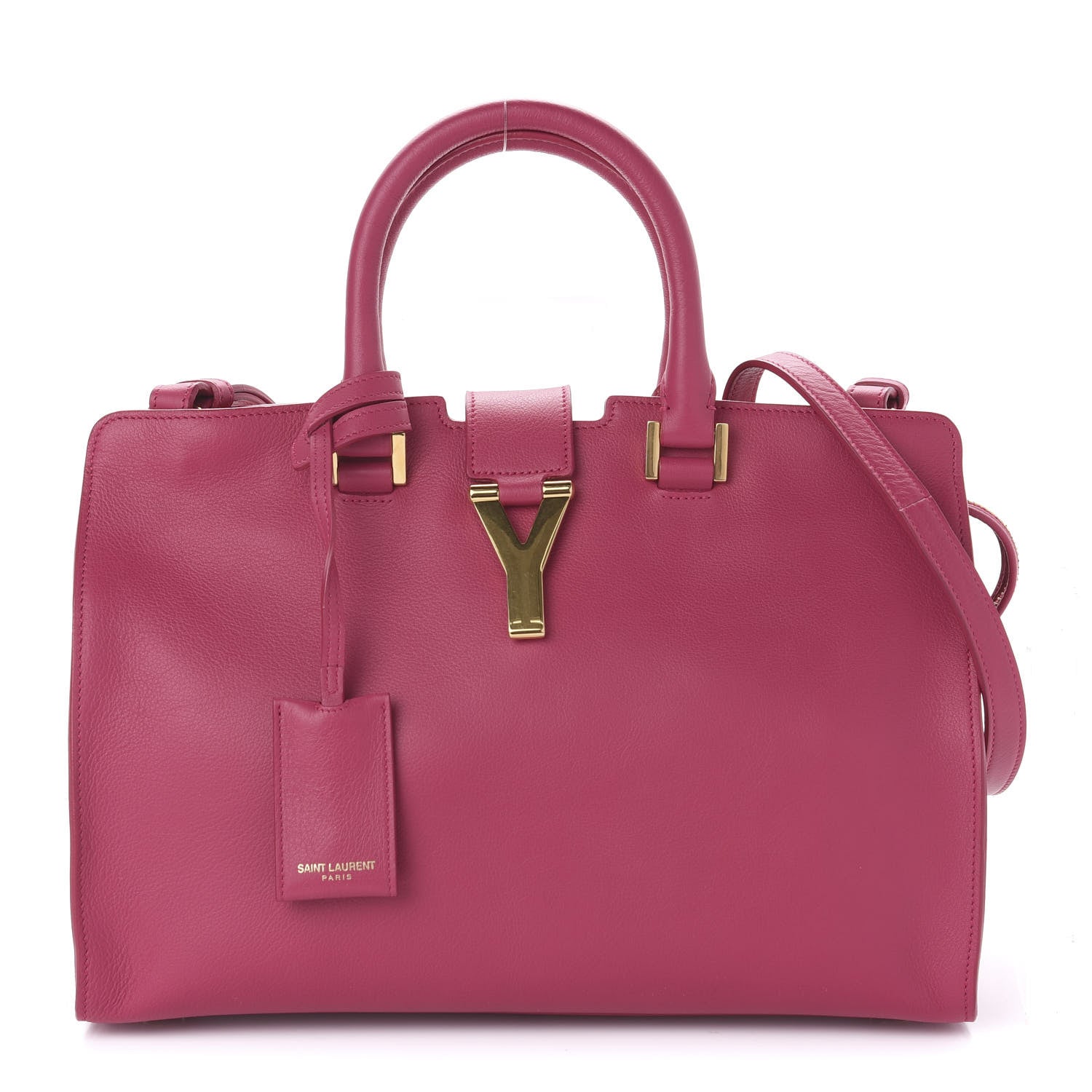 Saint Laurent Calfskin Small Classic Y Cabas Fuchsia 1 of 11