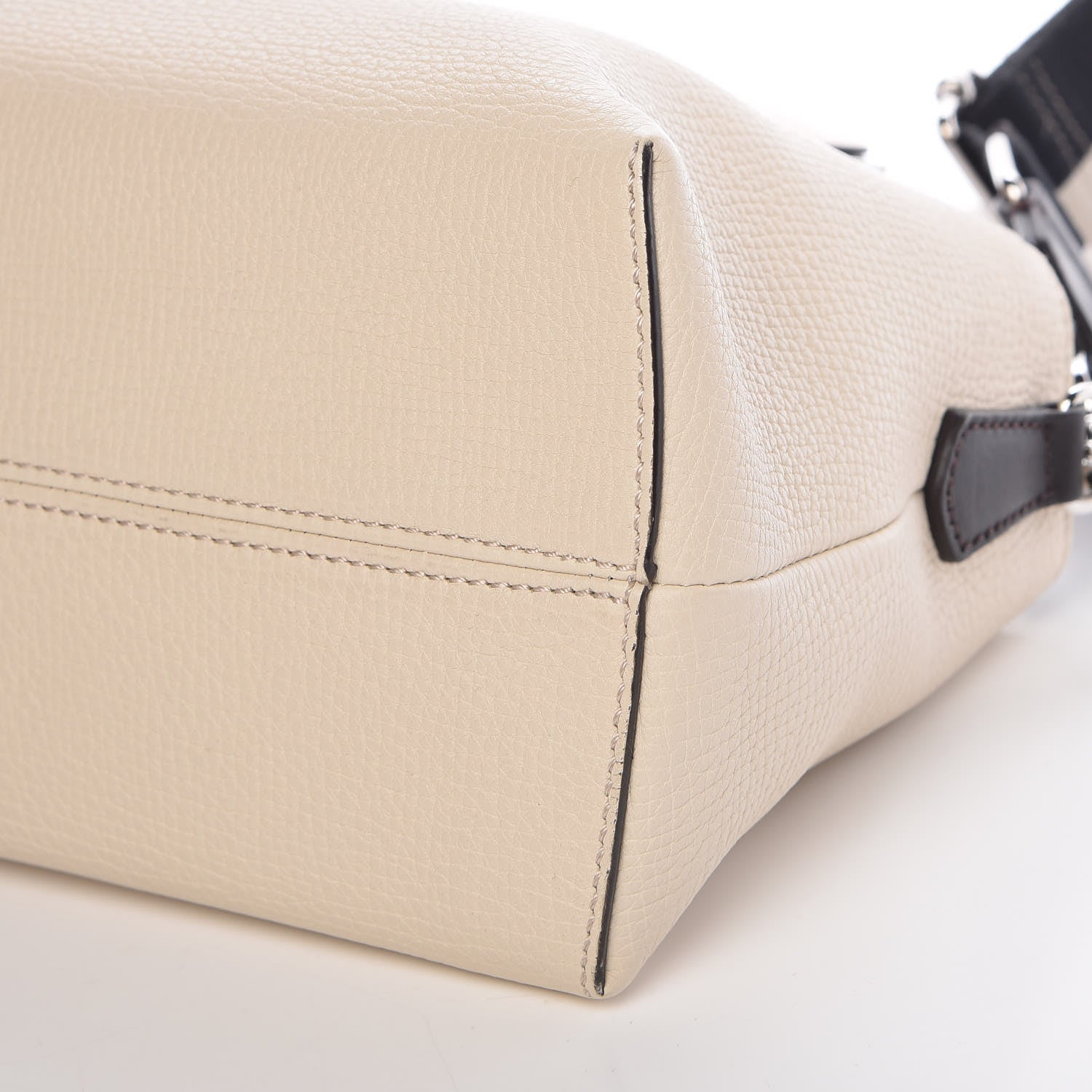 Fendi Vitello Sierra Morfeus Dolce Striped Strap Medium By The Way Boston Bag Camelia Ebano Multicolor 9 of 9