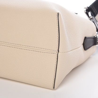 Fendi Vitello Sierra Morfeus Dolce Striped Strap Medium By The Way Boston Bag Camelia Ebano Multicolor 9 of 9