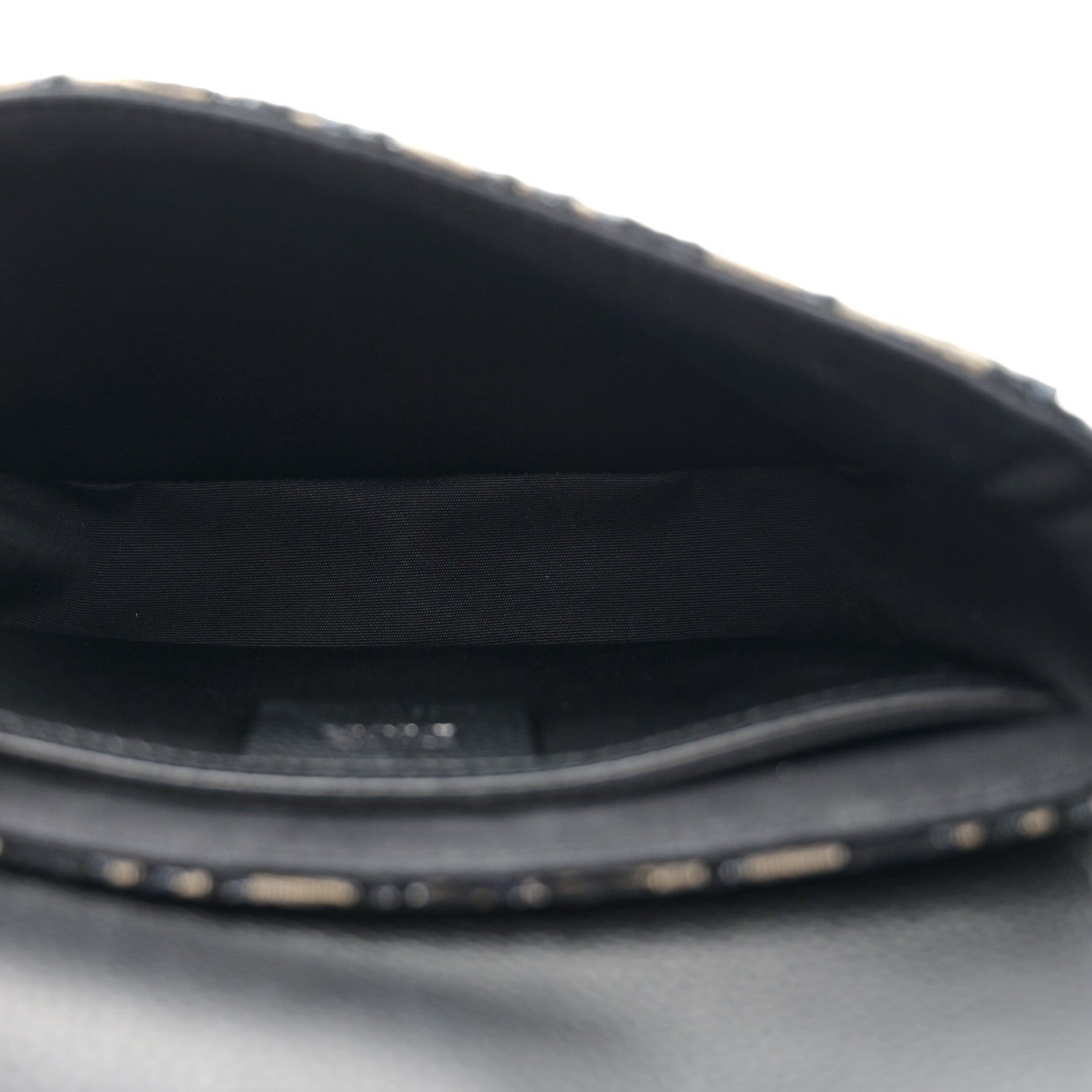 Christian Dior Grained Calfskin Oblique Saddle Messenger Black 5 of 12