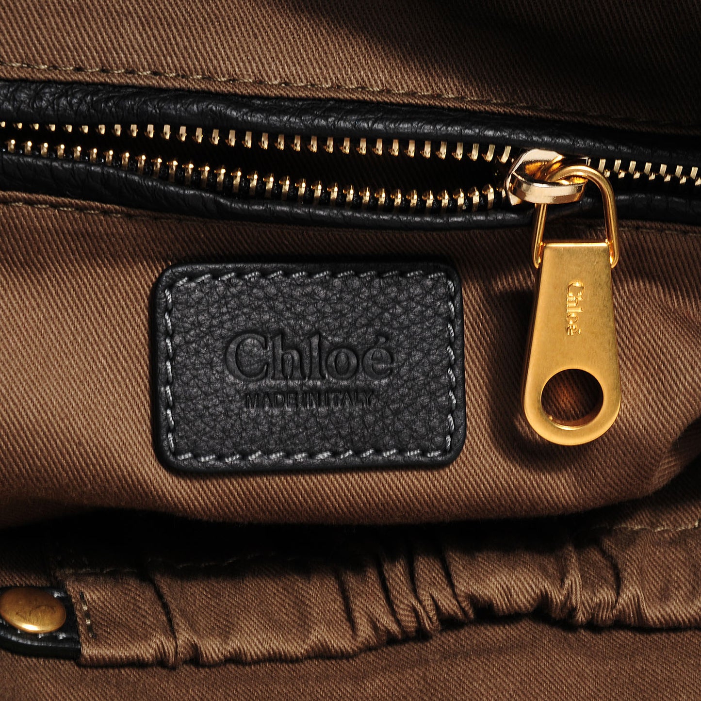 Calfskin Large Marcie Satchel Black