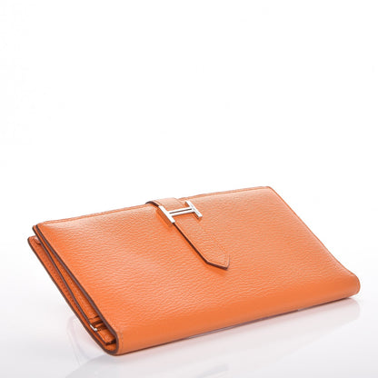 Hermes Chevre Mysore Bearn Wallet Orange 4 of 7