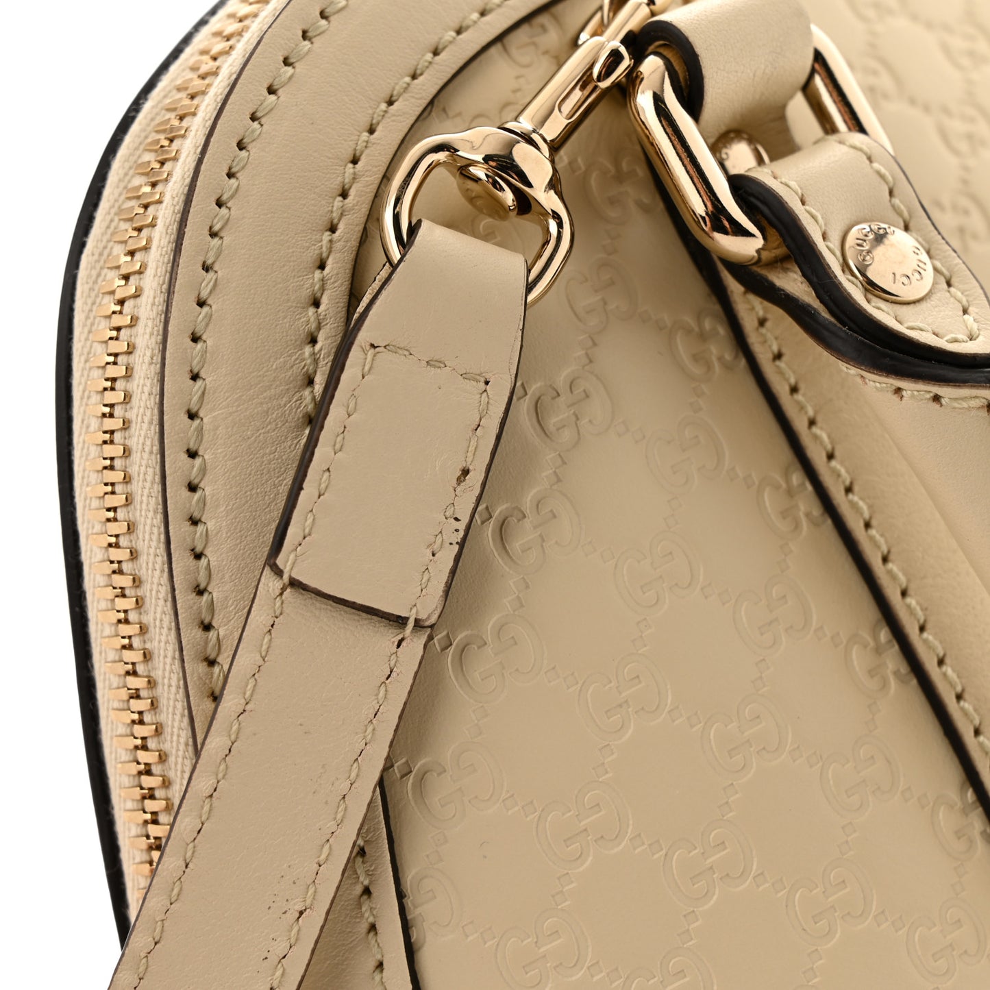 Soft Microguccissima Mini Dome Bag Ivoire