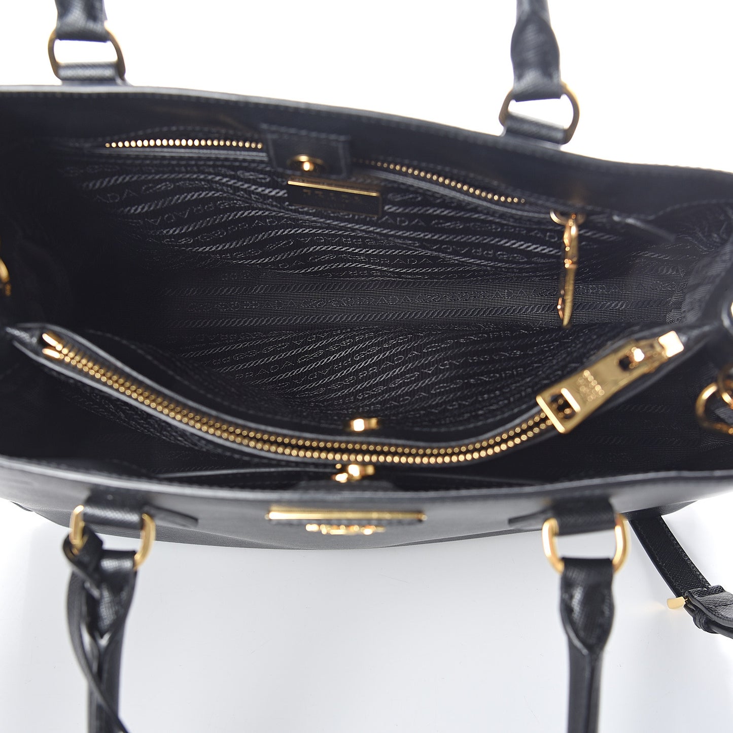 Saffiano Lux Medium Tote Black