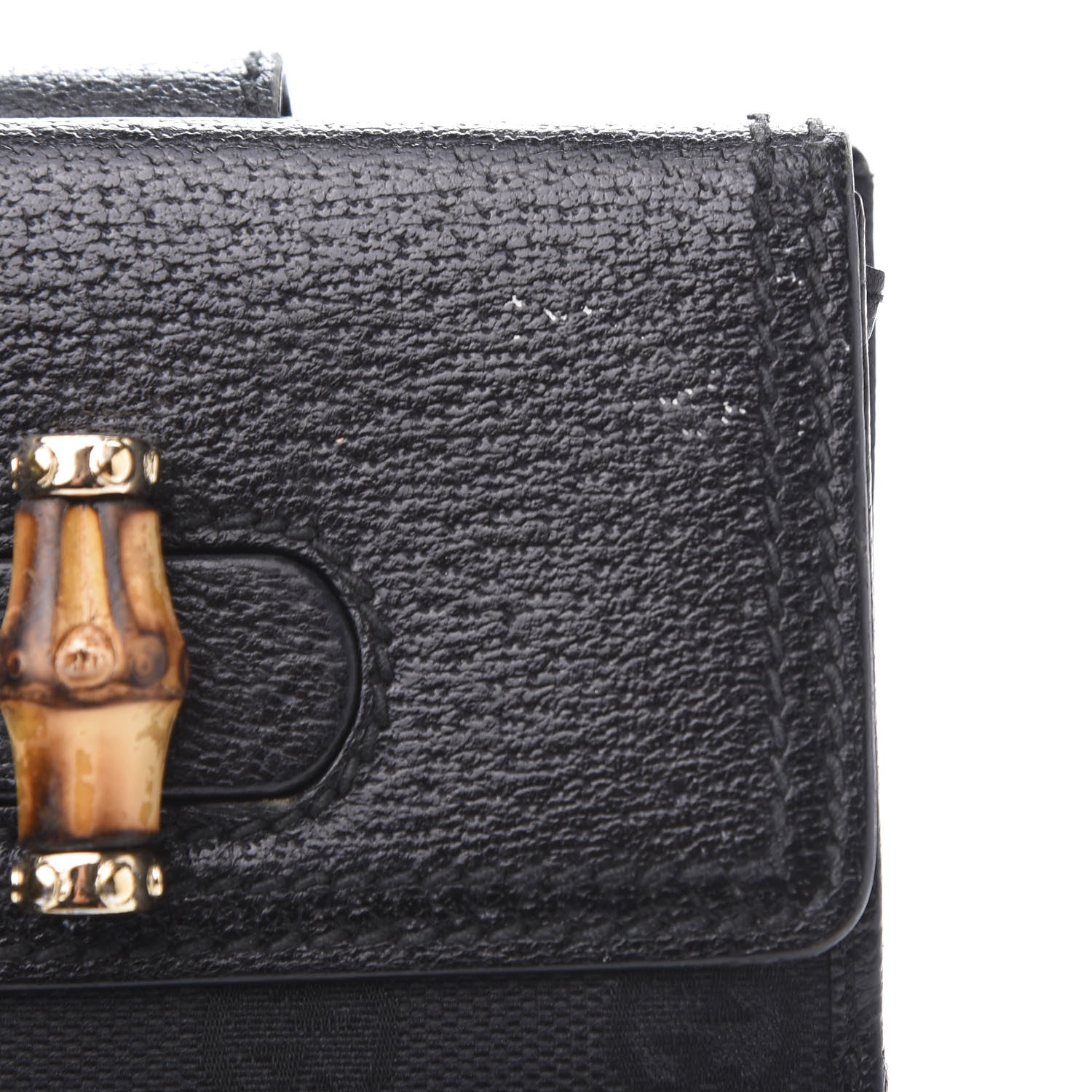 Gucci Monogram Bamboo French Wallet Black 7 of 11