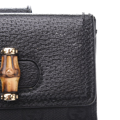 Gucci Monogram Bamboo French Wallet Black 7 of 11