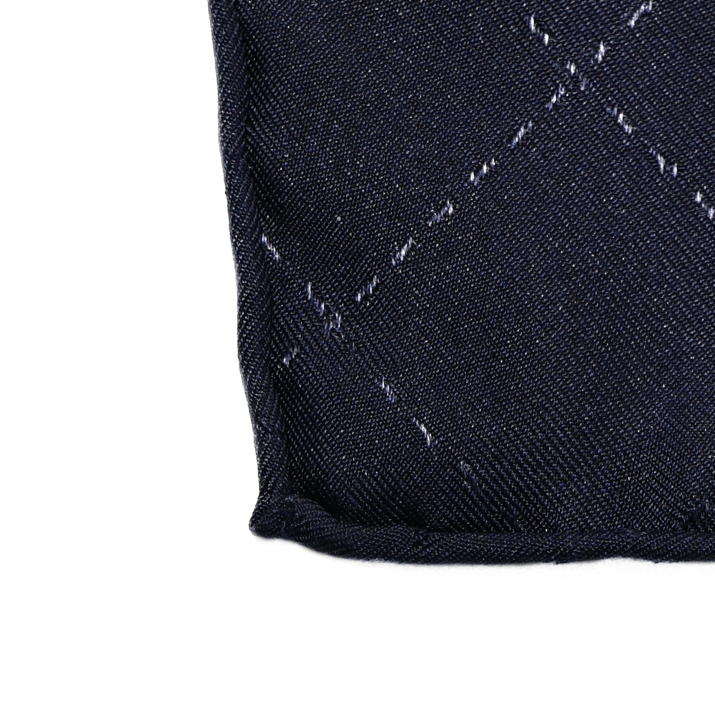 Silk CC Square Scarf Navy