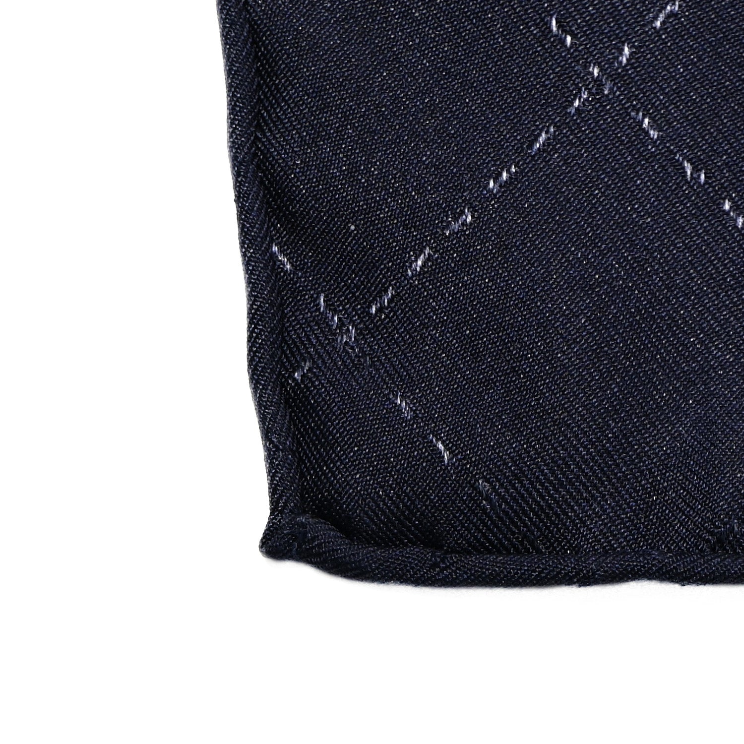 Chanel Silk CC Square Scarf Navy 9 of 10
