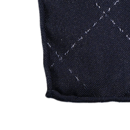 Chanel Silk CC Square Scarf Navy 9 of 10