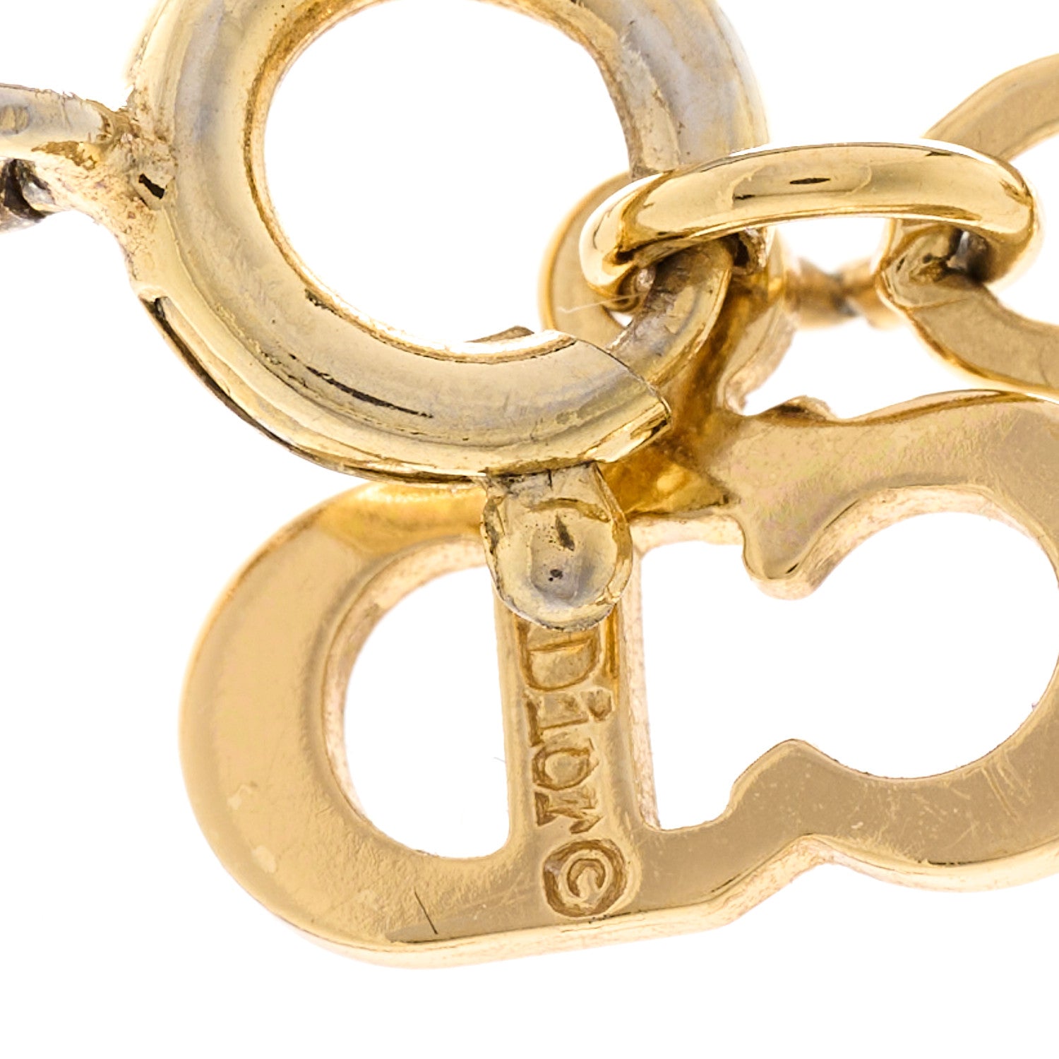 Christian Dior Metal CD Necklace Gold 6 of 6