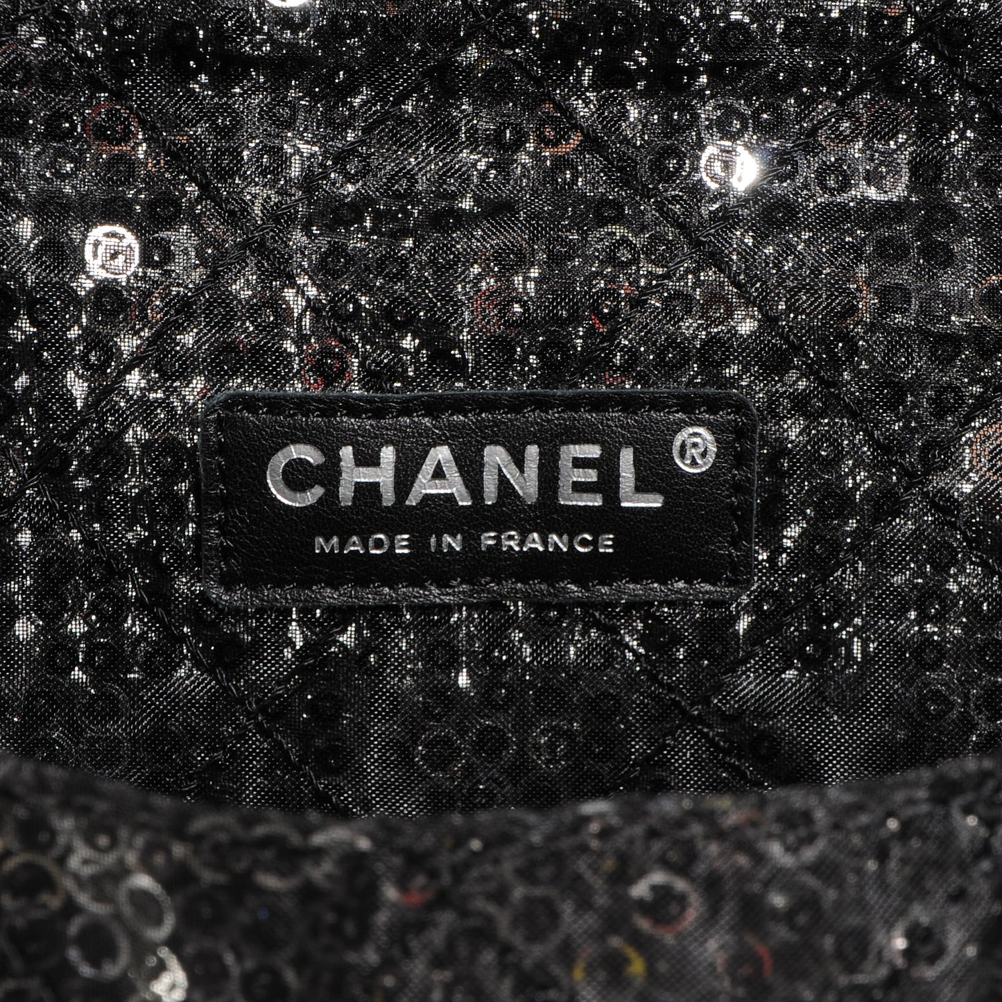 Hidden Sequin Maxi Flap Black