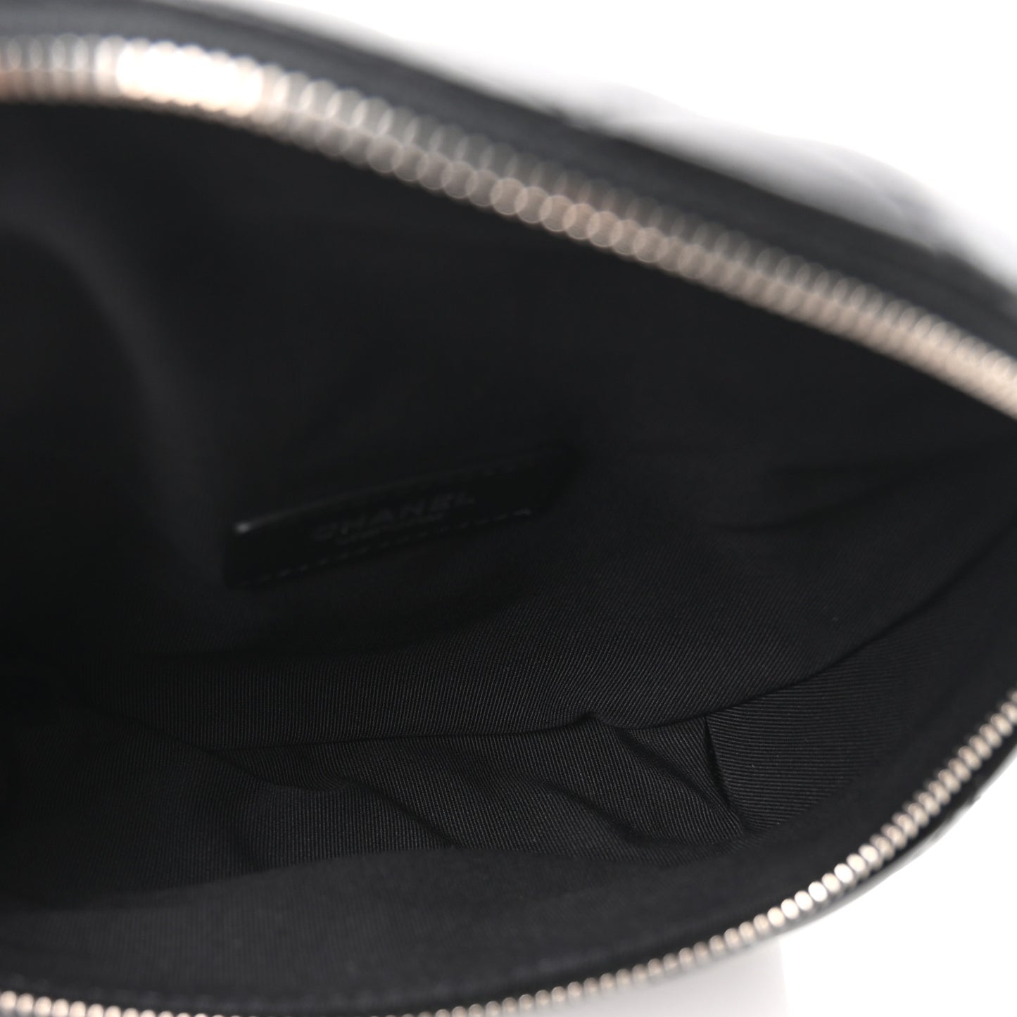 Lambskin Quilted Waist Belt Bag Black