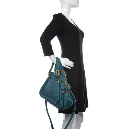 Chloe Calfskin Medium Paraty Peacock Blue 3 of 17