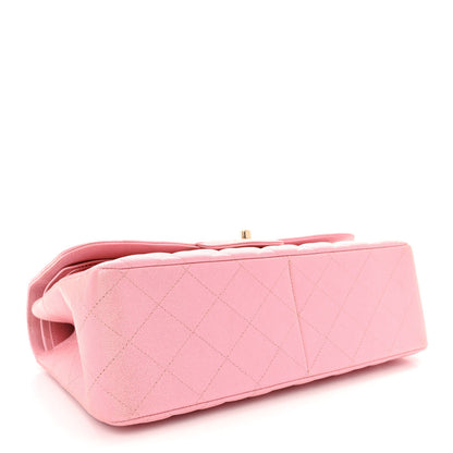 Chanel Iridescent Caviar Quilted Jumbo Double Flap Rose Pink 4 of 10