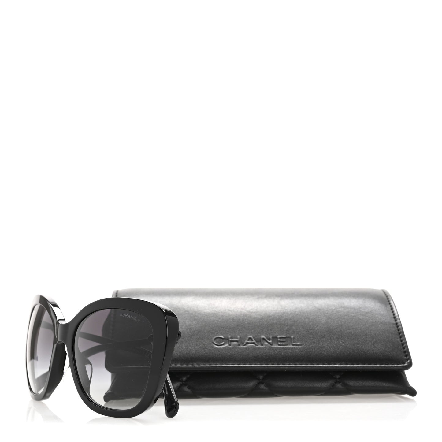 Acetate Polarized Butterfly Winter Pearl Sunglasses 5339-H-A Black