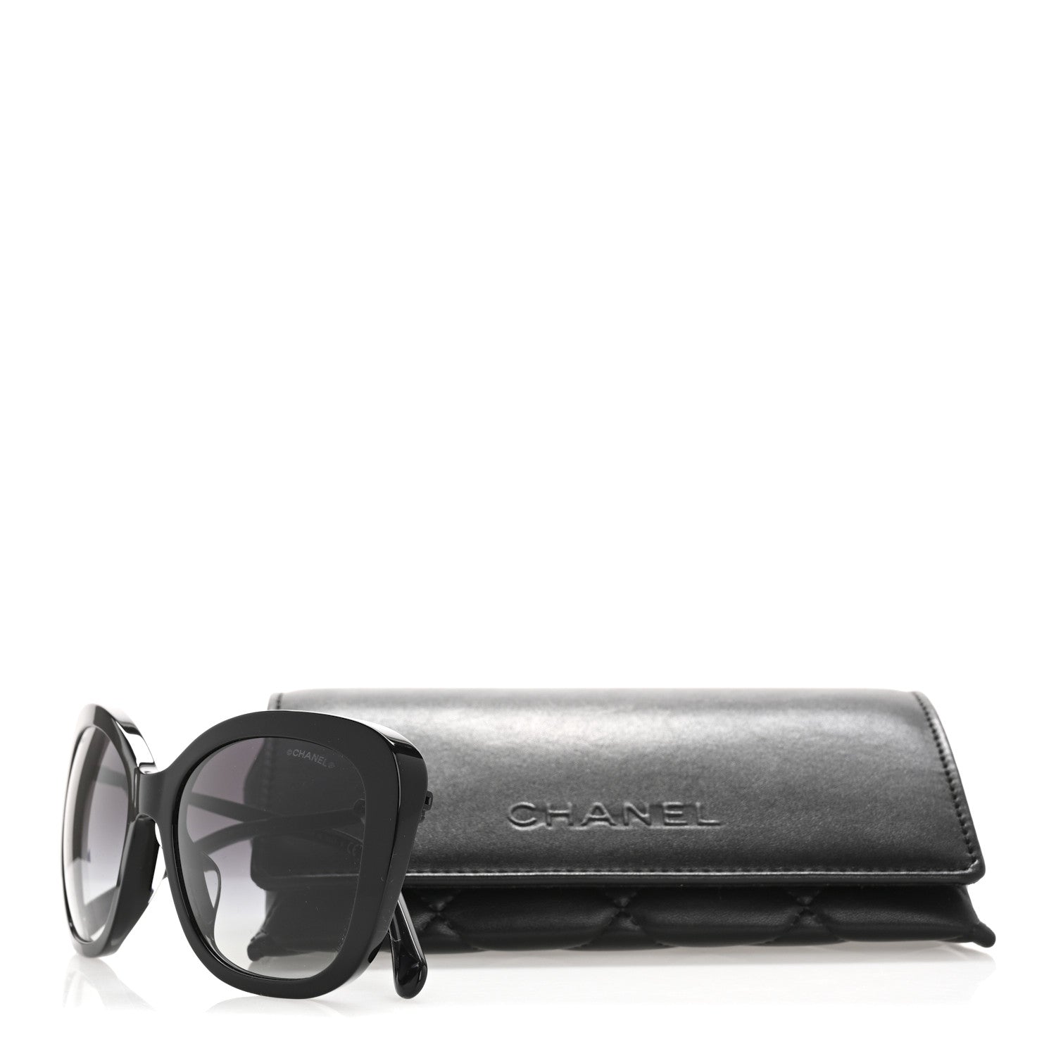 Chanel Acetate Polarized Butterfly Winter Pearl Sunglasses 5339-H-A Black 8 of 8