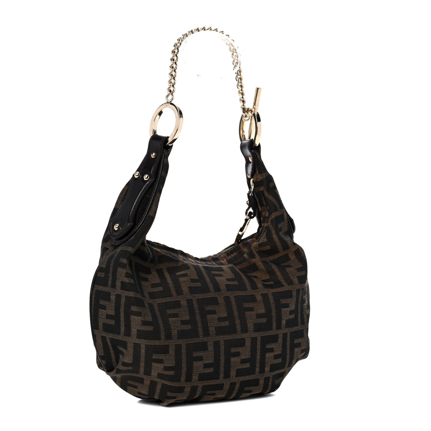 Fendi Zucca Chef Chain Hobo Tobacco 2 of 9