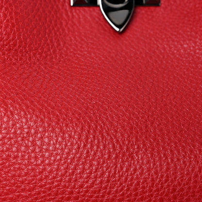 Valentino Garavani Pebbled Calfskin Medium Rockstud Tote Rosso Valentino 13 of 14