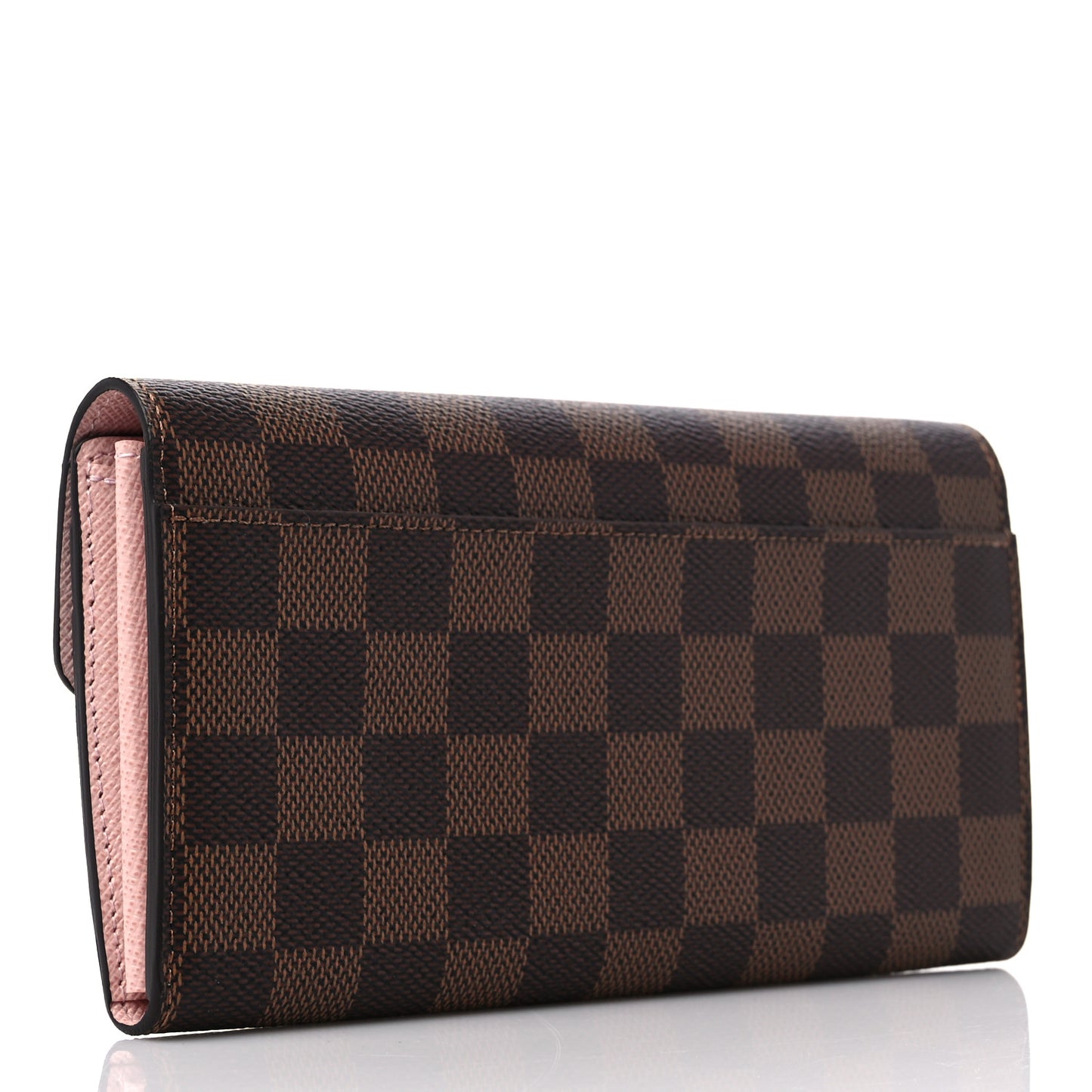 Damier Ebene Sarah Wallet NM Rose Ballerine