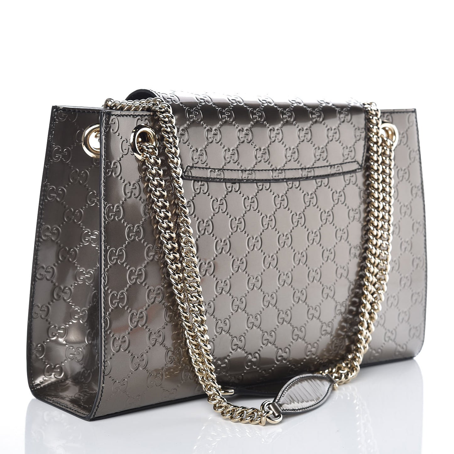 Shine Guccissima Large Emily Chain Shoulder Bag Sasso