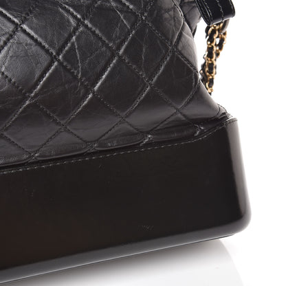 Chanel Aged Calfskin Quilted Large Gabrielle Hobo Black 11 of 19