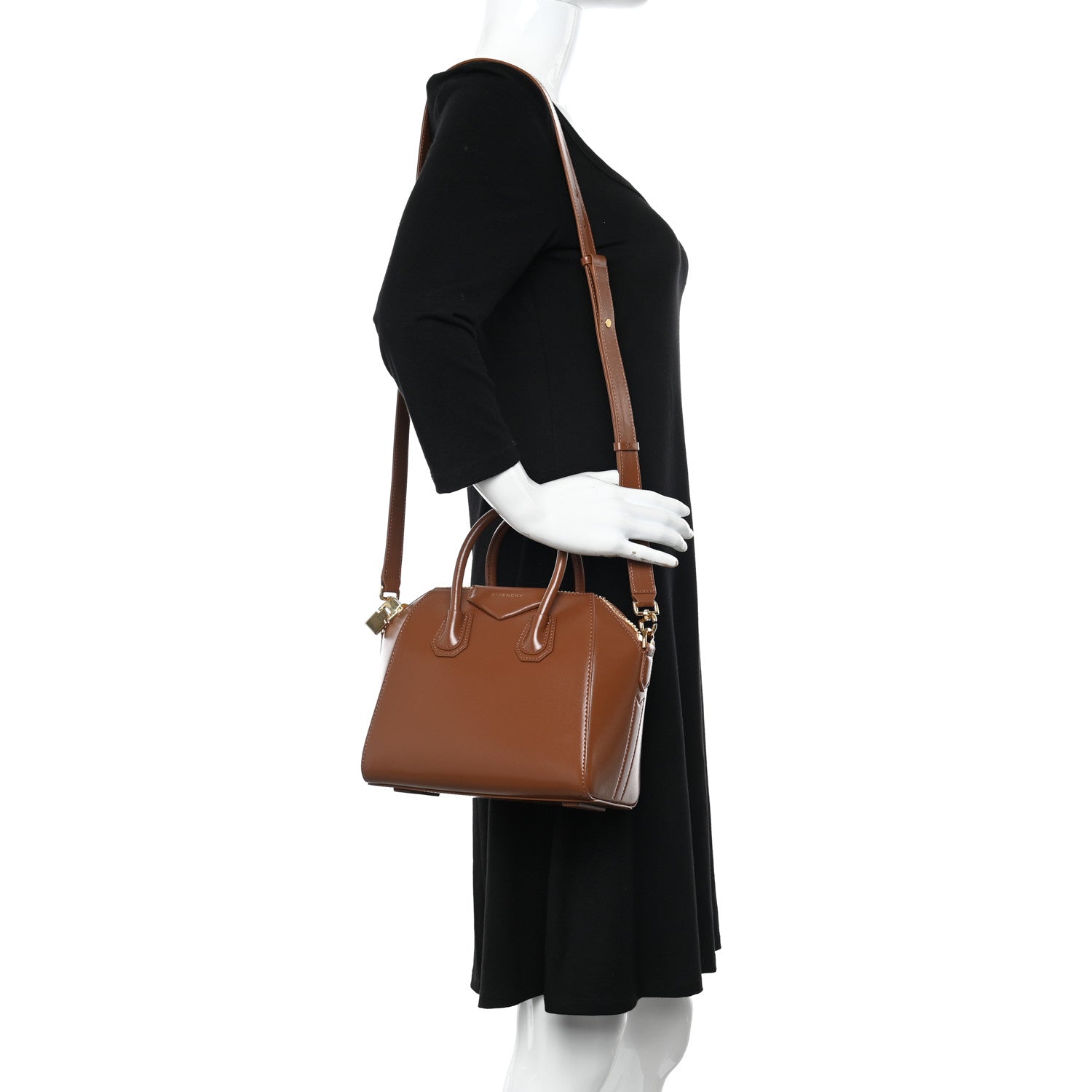 Givenchy Shiny Lord Calfskin Mini Antigona Camel 2 of 10
