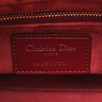 Christian Dior Lambskin Cannage Small My Lady ABCDior Dark Red 6 of 12