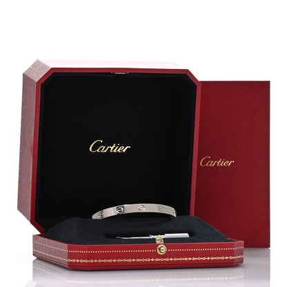 Cartier 18K White Gold LOVE Bracelet 17 5 of 5