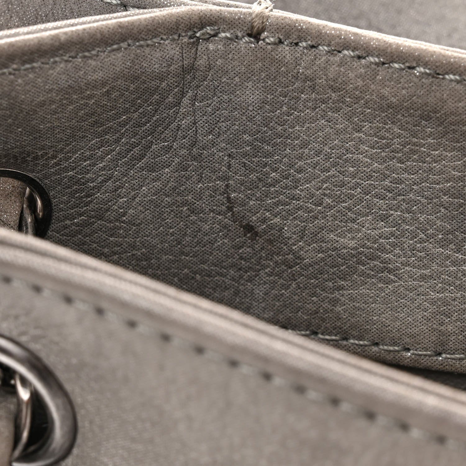 Chanel Iridescent Calfskin CC East West Shopping Tote Light Grey 14 of 14