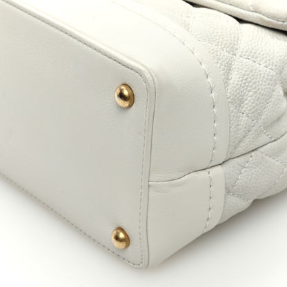 Chanel Iridescent Caviar Quilted Medium Globe Trotter Flap White 10 of 14