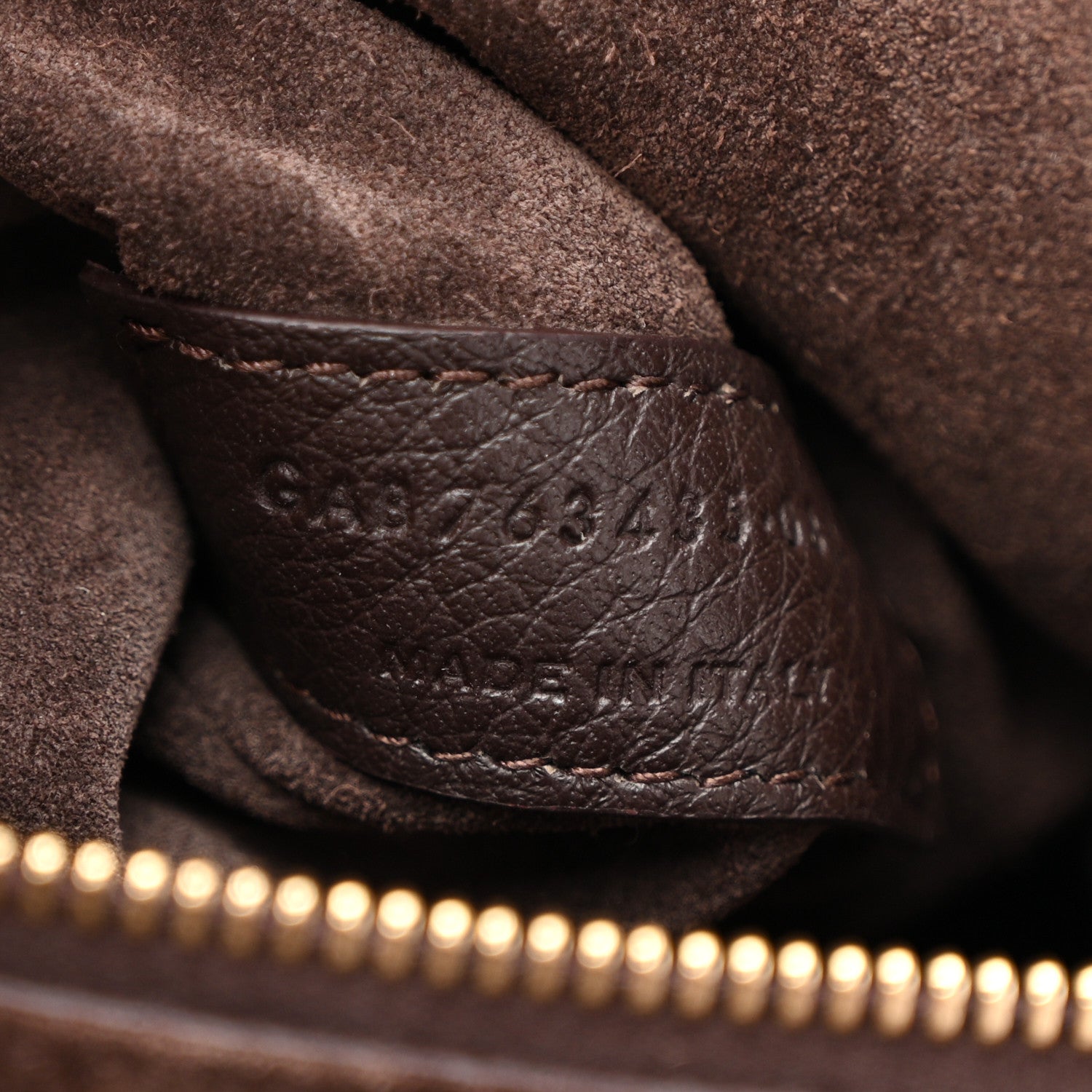 Saint Laurent Grained Deerskin Bea Tote Sweet Chocolate 7 of 13