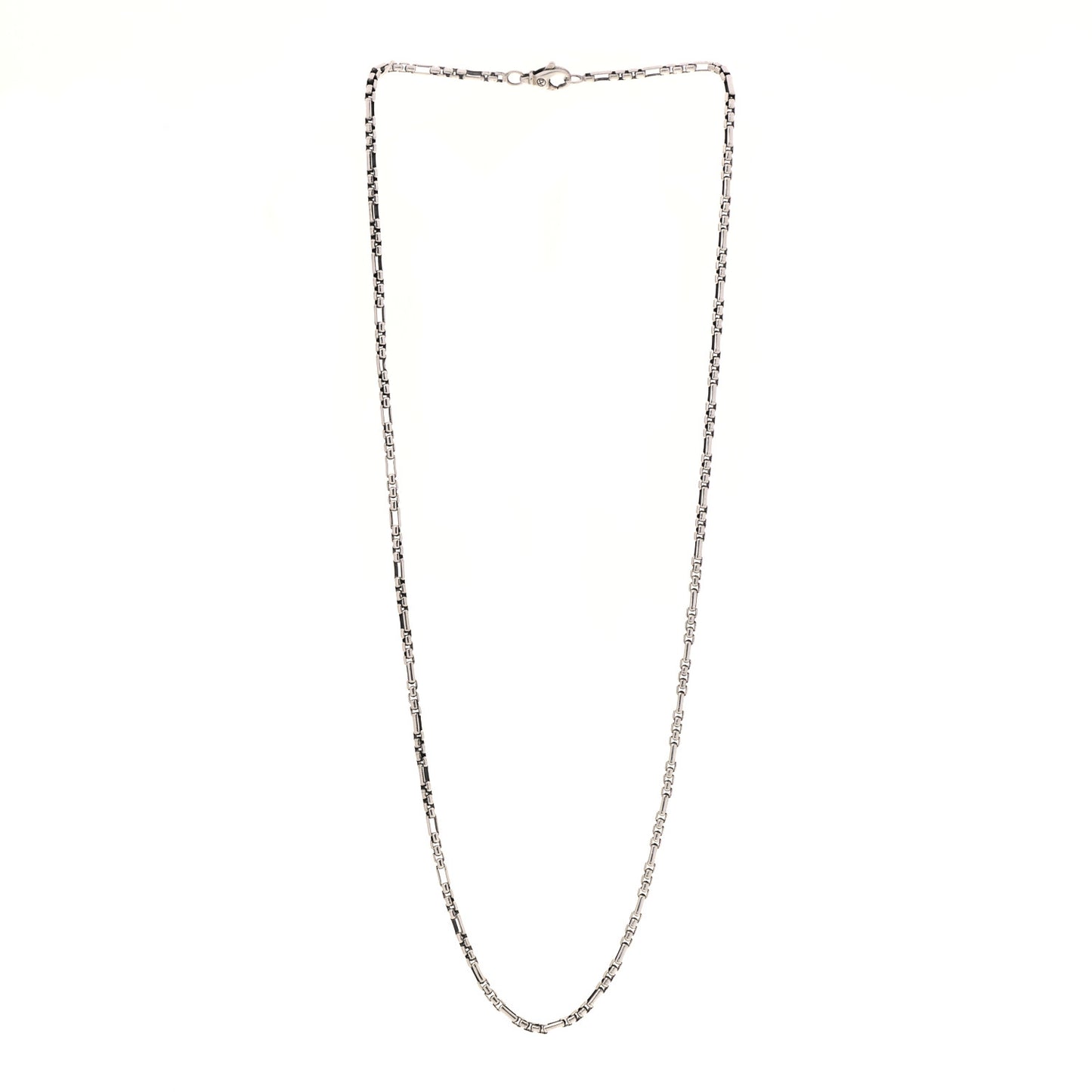 Sterling Silver 3mm Open Station Box Chain Necklace 24"