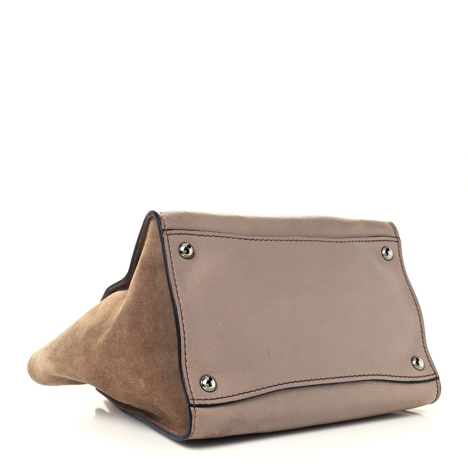 Prada Glace Calf Suede Twin Pocket Tote Pomice 4 of 10
