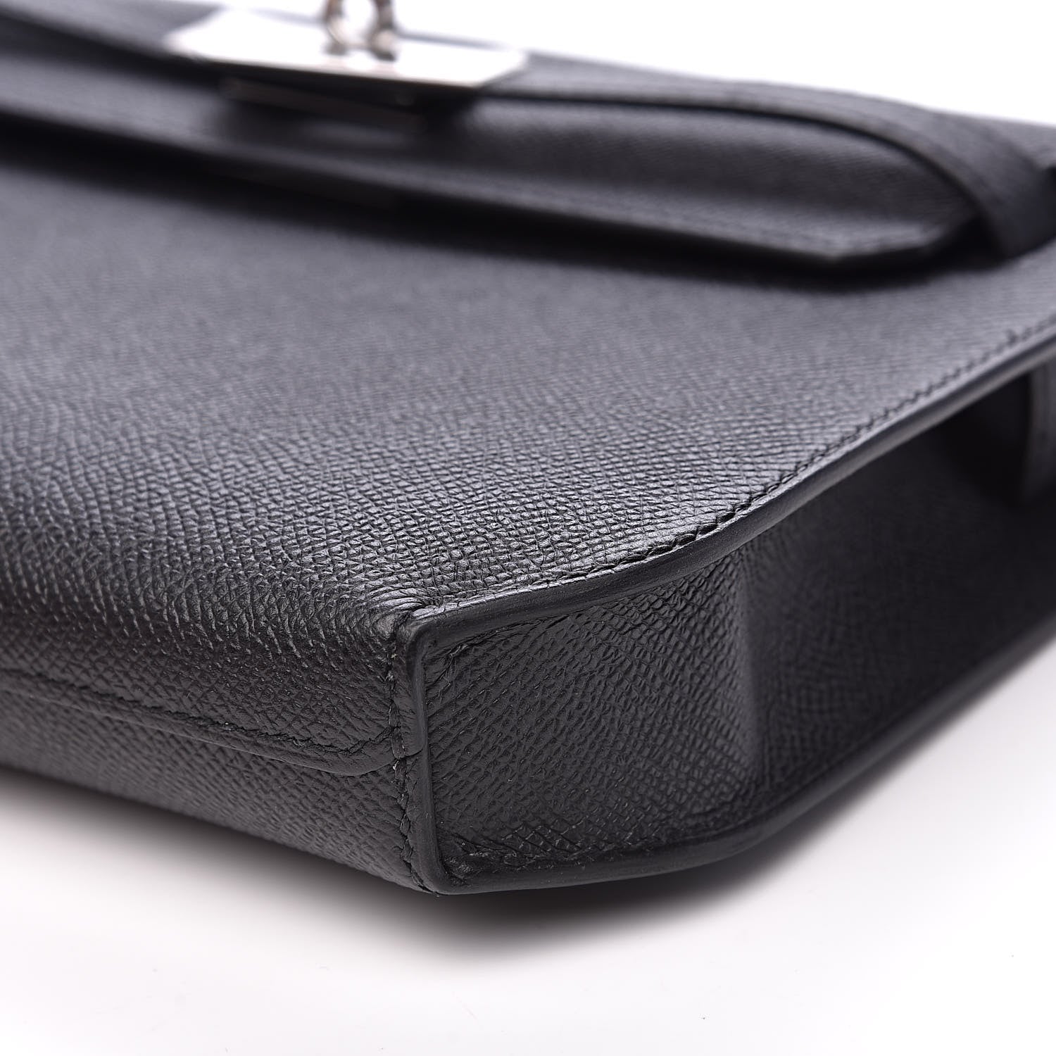 Hermes Epsom Kelly Depeches 25 Pouch Black 9 of 10