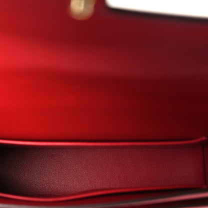 Hermes Tadelakt Mini Verrou Chaine Bag Rouge De Coeur 5 of 10