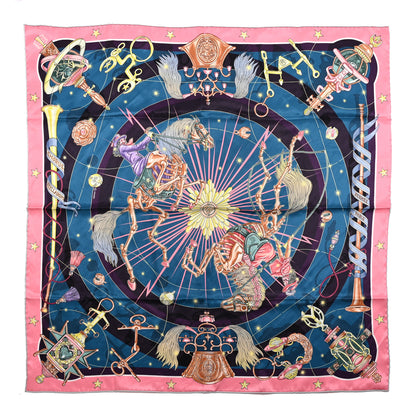 Hermes Silk Chorus Stellarum Scarf 70 Rose Bleu Cobalt 1 of 5