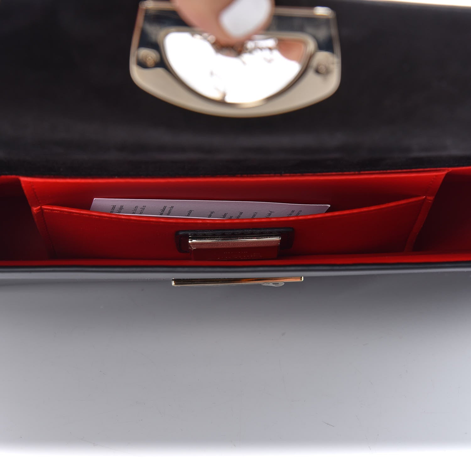 Christian Louboutin Patent Degrade Snakeskin Printed Vero Dodat Clutch Black Ivory 7 of 8